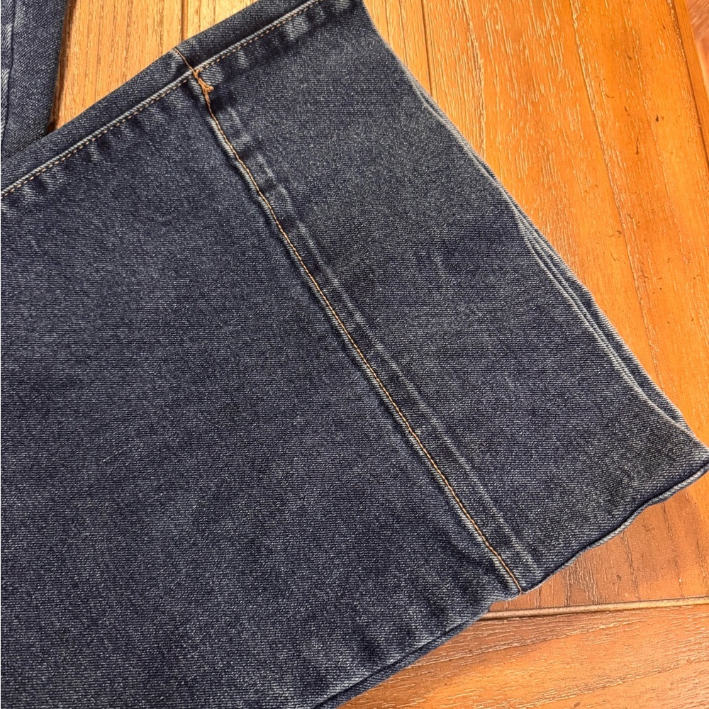 Lane Bryant Dark Indigo High-Rise Button-Front Mid Rise Flare Jeans - Picture 2 of 8